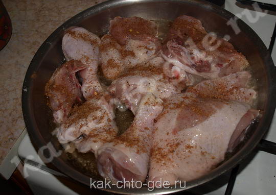 Приготовление куры, риправы, используем готовые, будь то для курицы, для мяса или шашлыка.